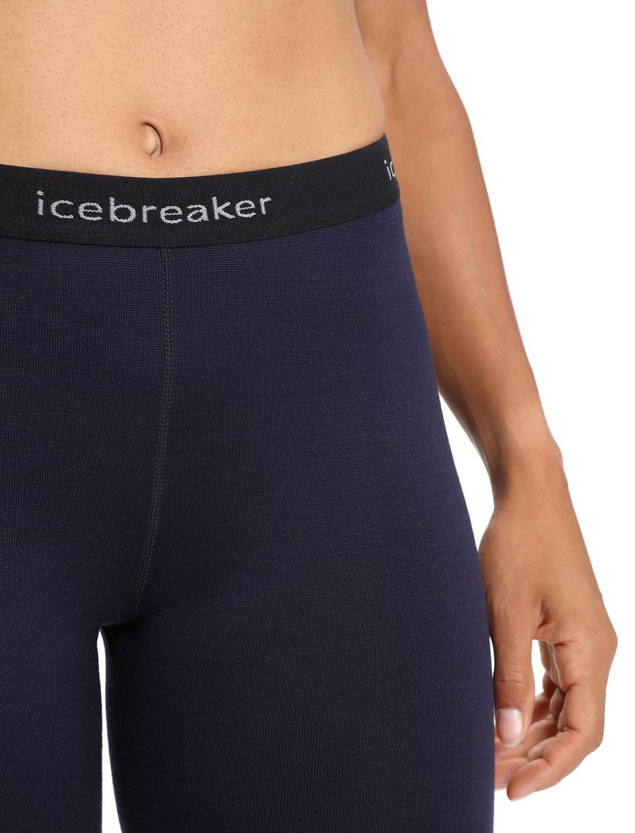 Midnight Navy Women's Icebreaker Merino 260 Tech Thermal Leggings | USA 1552BEXC